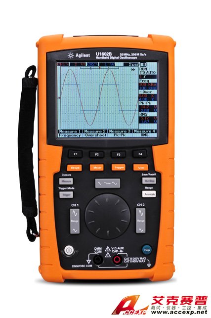 U1602B 手持式示波器圖片，20 MHz