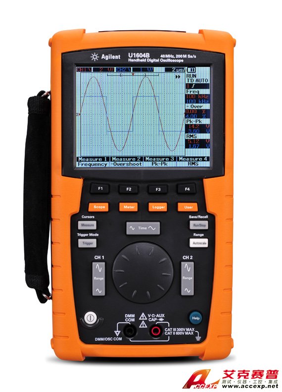 U1604B 手持式示波器，40 MHz