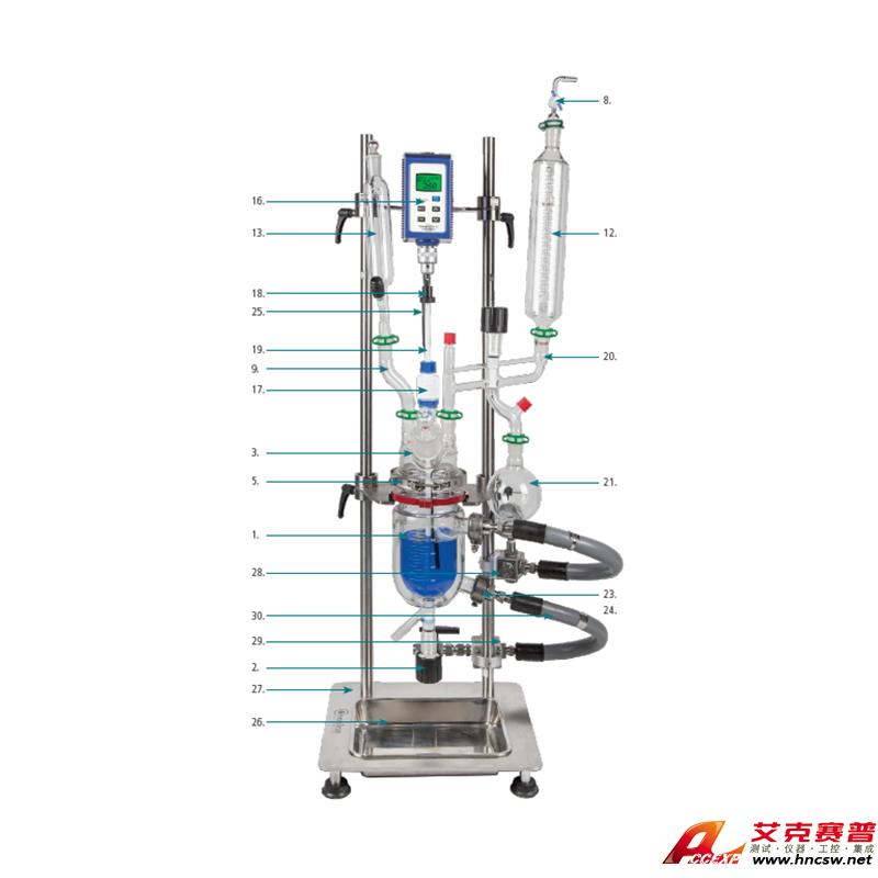 JULABO優(yōu)萊博 5000ml 桌上式玻璃夾套反應(yīng)釜，JRS-1500-06