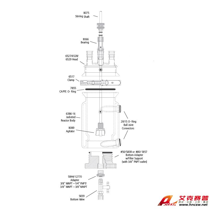 JULABO優(yōu)萊博 1000ml 夾套過濾釜，CRS6386-50